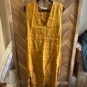 Mustard Yellow Sleeveless Dress